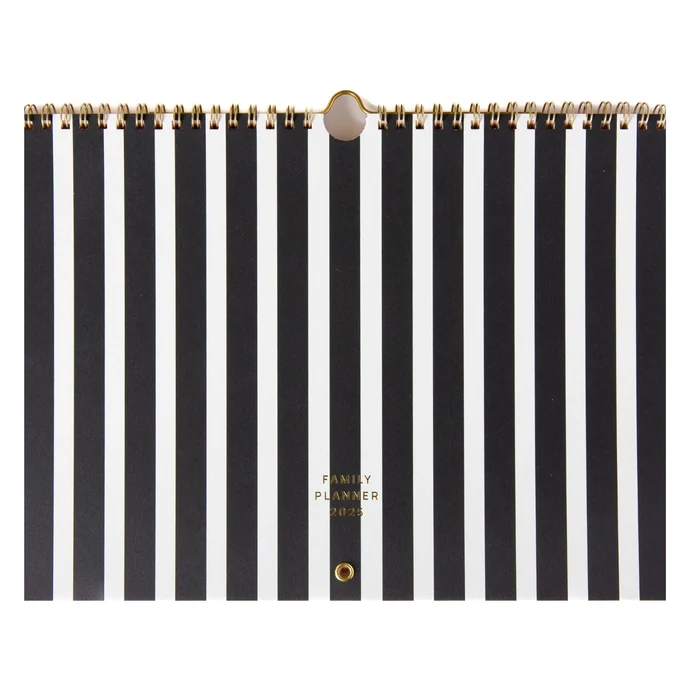 A-JOURNAL / Rodinný nástěnný kalendář Fabrique Black Stripes 2025