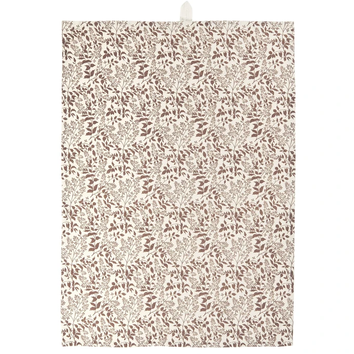 Ib Laursen / Utěrka Emilia Milky Brown Leaf Pattern