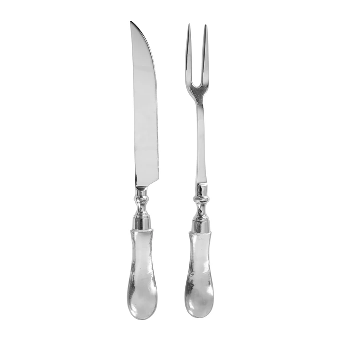 CÔTÉ TABLE / Sada na grilovanie - vidlička a nôž Clear
