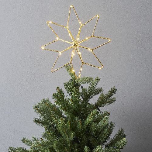 STAR TRADING / Svietiaca vianočná hviezda na stromček Topsy Gold