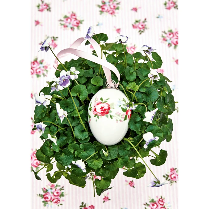 GREEN GATE / Dekoratívne porcelánové vajce Gabby White - set 2 ks