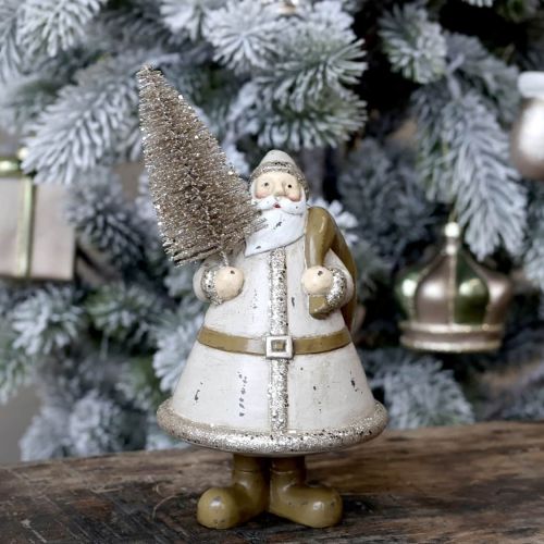 Chic Antique / Vianočná dekorácia Santa Christmas Tree Latte