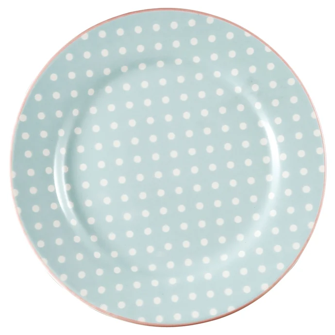 GREEN GATE / Porcelánový talíř Spot Dot pale blue 20 cm