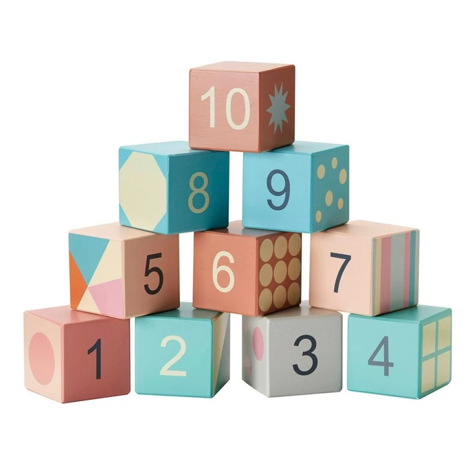 Kids Concept / Detské drevené kocky s číslami Edvin