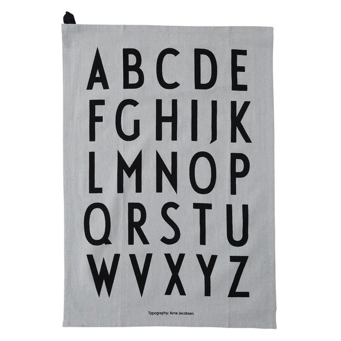 DESIGN LETTERS / Designová bavlněná utěrka Grey set 2 ks