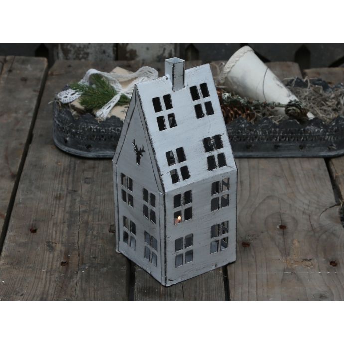 Chic Antique / Plechová lucerna House White