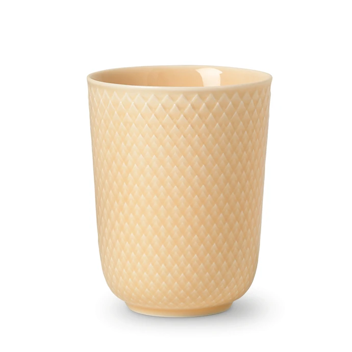 LYNGBY / Porcelánový latte cup Rhombe Sand - 330 ml