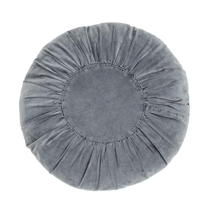 MADAM STOLTZ / Okrúhly zamatový vankúš Light Blue 60 cm
