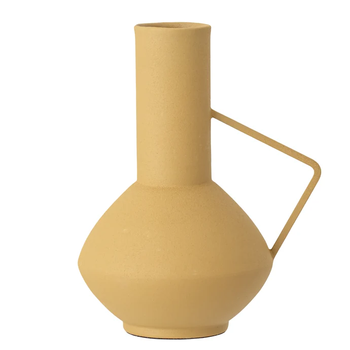 Bloomingville / Kovová váza Yellow Metal 21 cm