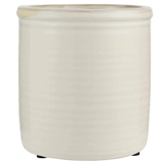 Ib Laursen / Keramický obal na květináč Grooves White Large