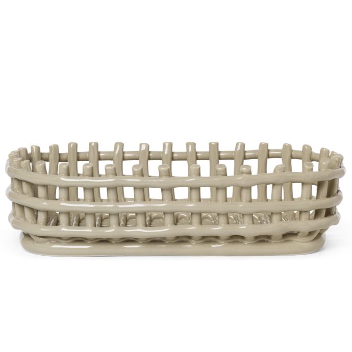 ferm LIVING / Keramický kôš Oval Cashmere