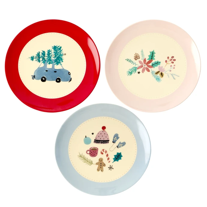 rice / Melaminový talířek Christmas Prints 16 cm