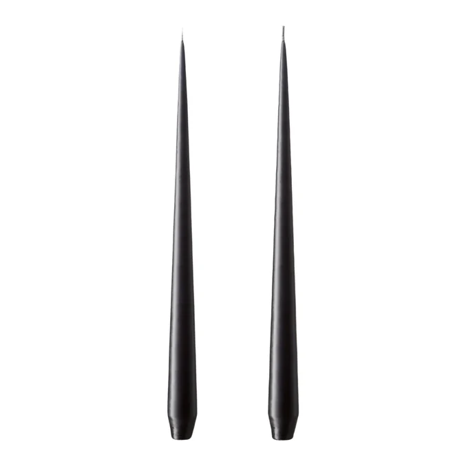 ester & erik / Sviečka Taper 32 cm – 75 Raw Black – set 2 ks