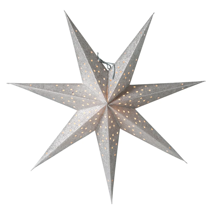 watt & VEKE / Závesná svietiaca hviezda Donna Silver 60 cm