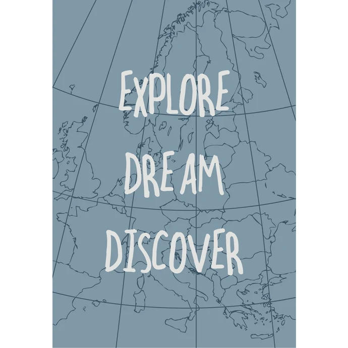 IB LAURSEN / Plechová ceduľa Explore Dream Discover