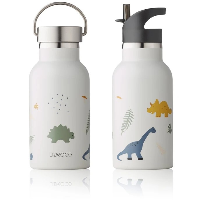 LIEWOOD / Detská fľaša z nerezovej ocele Anker Dino World 350 ml