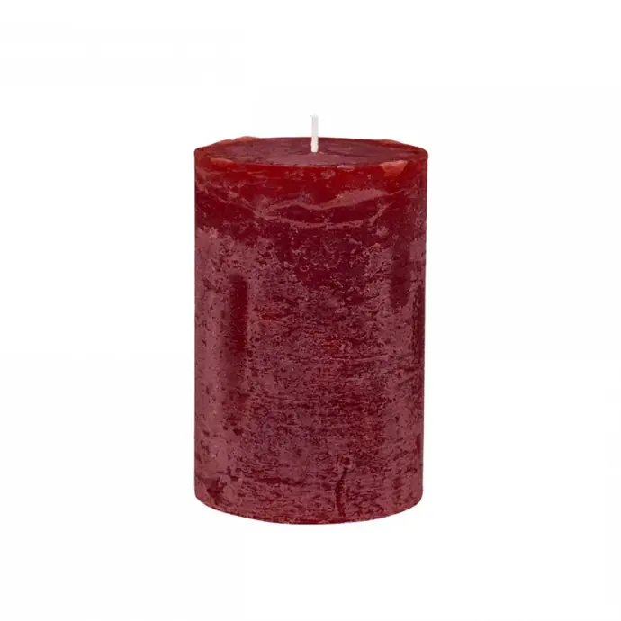 Chic Antique / Okrúhla sviečka Macon Rustic Dark Red 15 cm