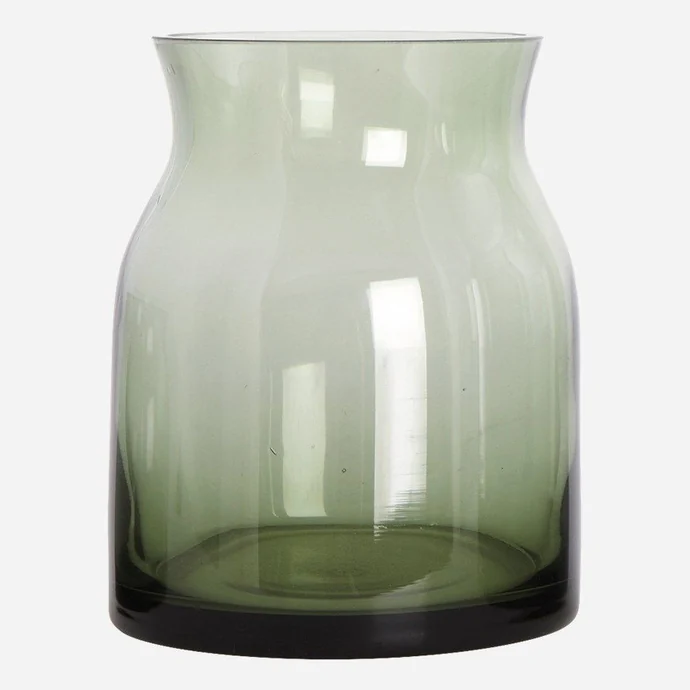 House Doctor / Sklenená váza Ruby Green 16 cm