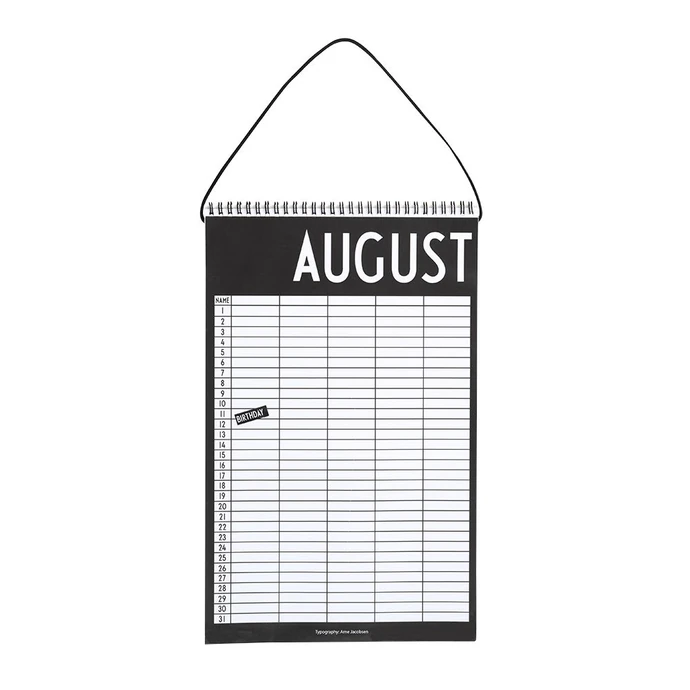 DESIGN LETTERS / Nekonečný mesačný kalendár / plánovač Monthly Planner