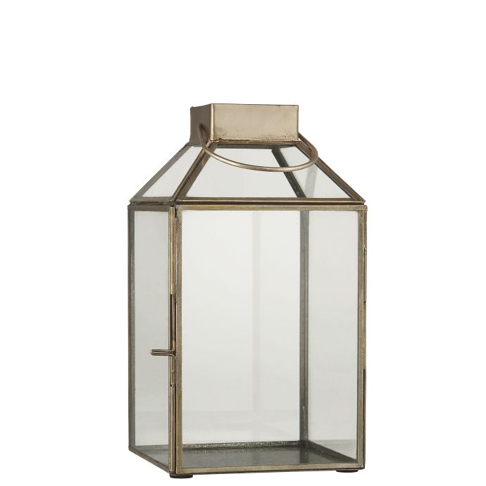 IB LAURSEN / Skleněná lucerna Norr Brass 25,5 cm