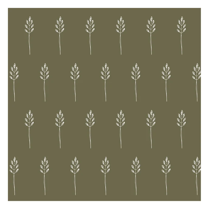 IB LAURSEN / Papírové ubrousky Wild Wheat Autumn green - 20 ks