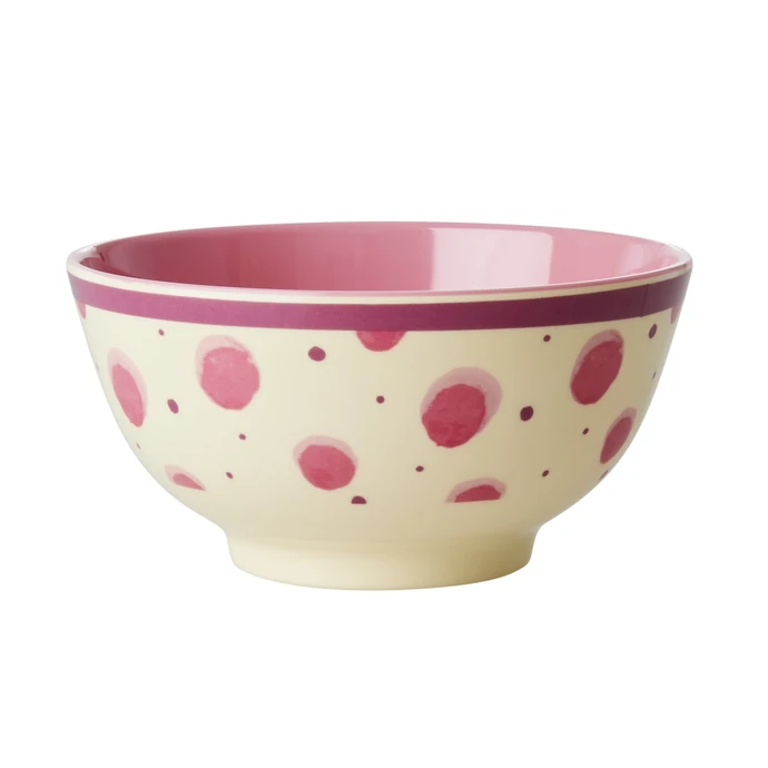 rice / Melaminová miska Pink Watercolor Splash
