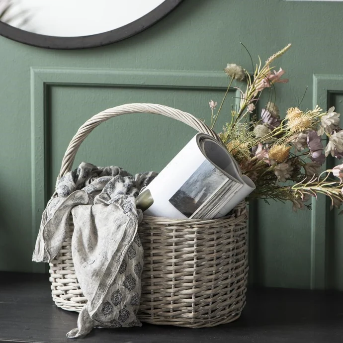 Ib Laursen / Proutěný košík Oval Grey Willow