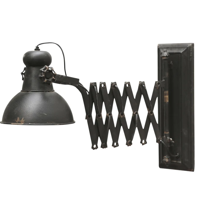 Chic Antique / Nástenná lampa Factory antique black