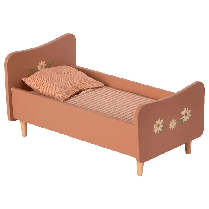 Maileg / Dřevěná postel pro zvířátka Maileg Rose Mini
