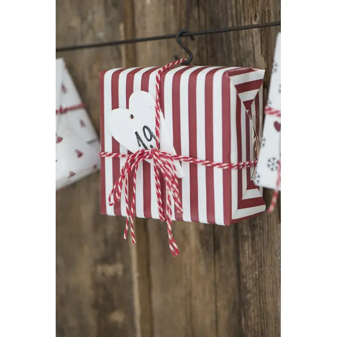 Ib Laursen / Dárkový balicí papír Red Stripes Wide-10 m