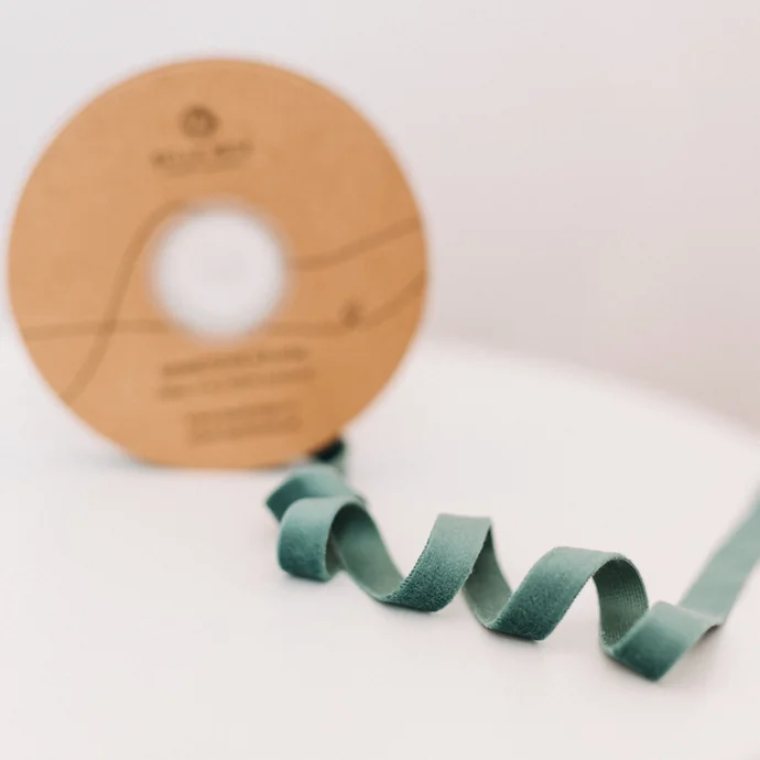 Bella Rose / Sametová stuha 1 cm – petrolejová (9 m)