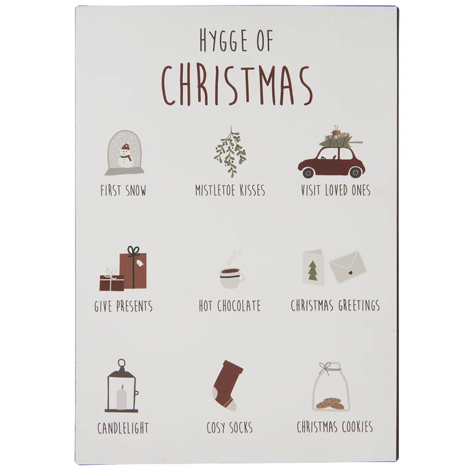 Ib Laursen / Plechová cedule Hygge of Christmas