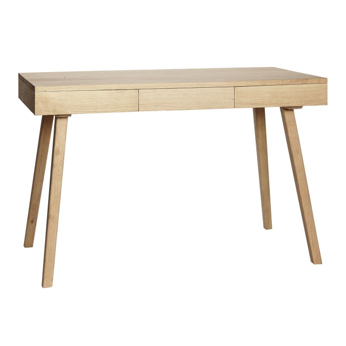 Hübsch / Pracovný stôl z dubového dreva s tromi zásuvkami
