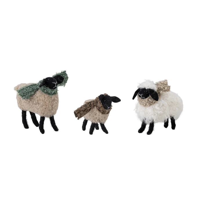 Bloomingville / Vánoční dekorace Pep Deco Sheep - set 3 ks