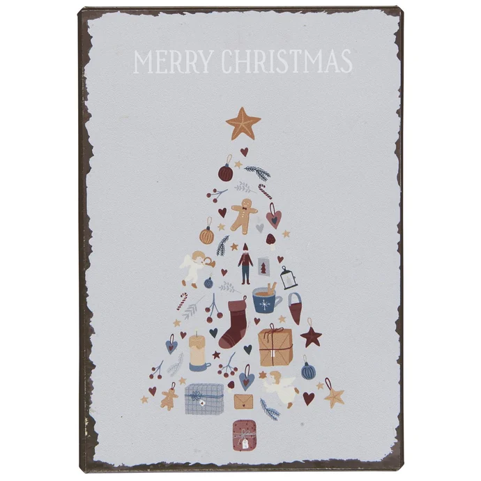 Ib Laursen / Plechová cedule Merry Christmas Tree