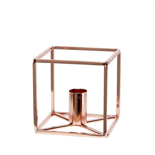 Hübsch / Kovový svietnik Copper Cube
