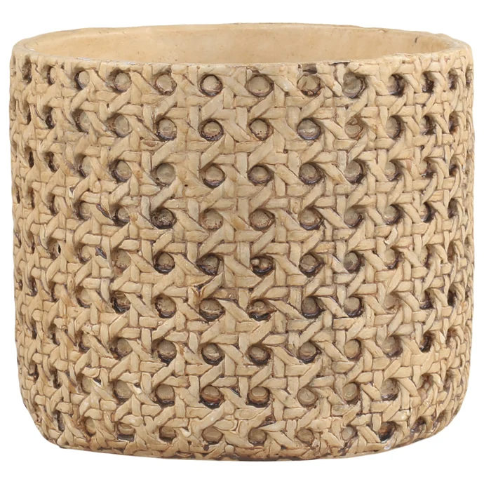 Chic Antique / Cementový obal na kvetináč Corte Braided Nature 11,5 cm