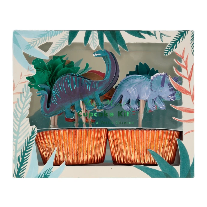 Meri Meri / Súprava na pečenie cupcakes Dinosaur Kingdom - 24 ks