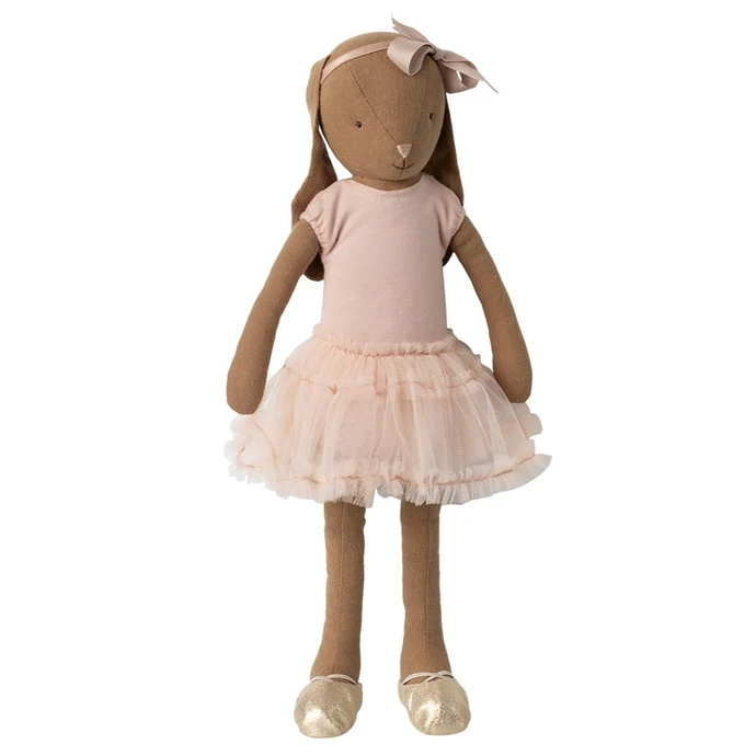 Maileg / Králíček Baletka v růžové sukýnce Chocolate Brown – size 3