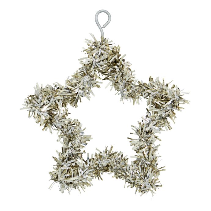 House Doctor / Závěsná vánoční ozdoba Joy Star Silver Oxidized 10 cm