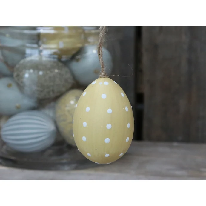Chic Antique / Závěsné plastové vejce Melon Dots