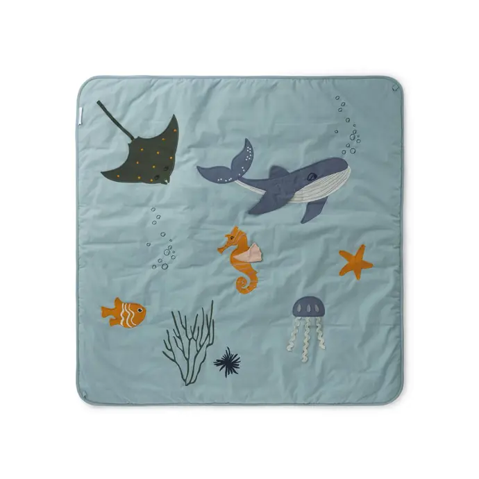 LIEWOOD / Hracia deka pre deti Glenn Sea Creature - 110×110 cm