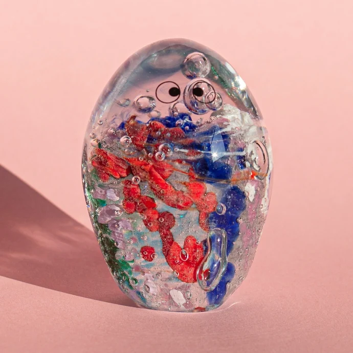 Studio Arhoj / Skleněná figurka Crystal Blob Colorful Squint