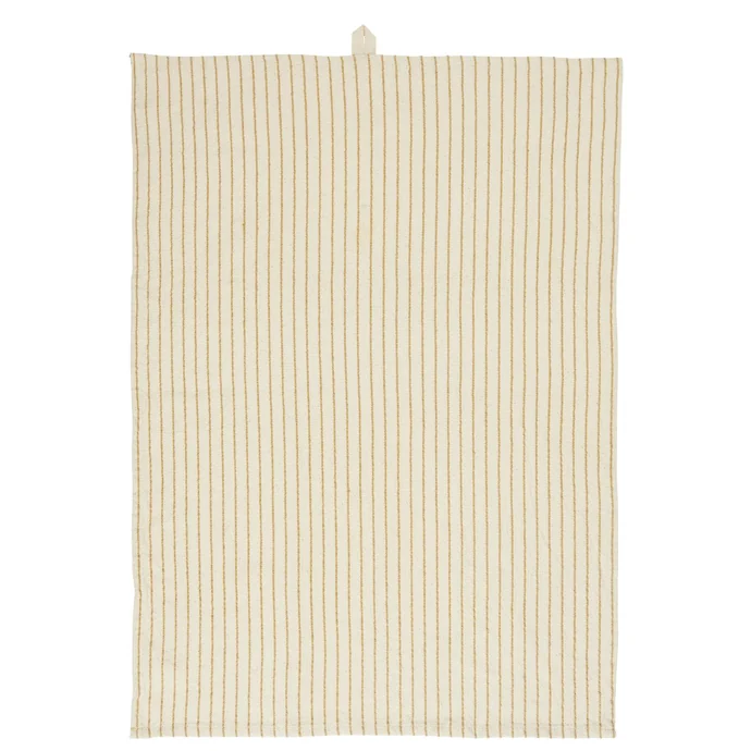 IB LAURSEN / Bavlnená utierka Small Mustard Stripes 50 x 70 cm