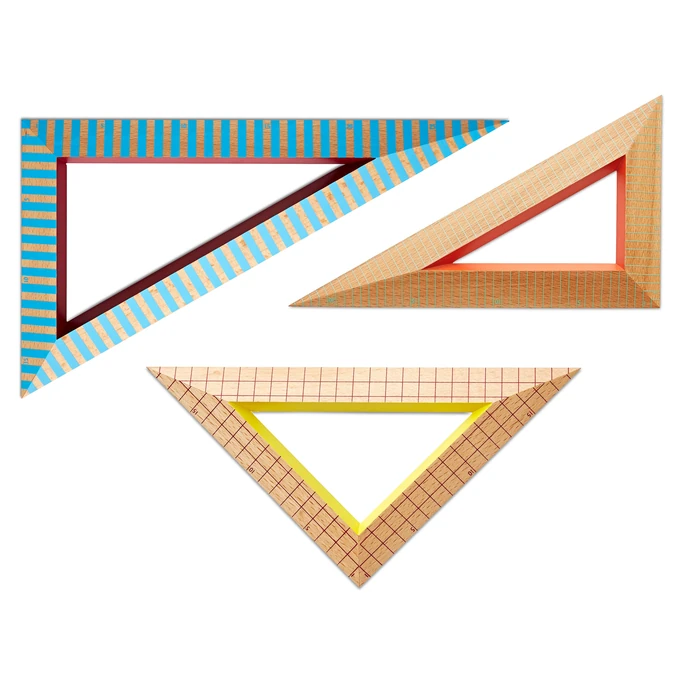 HAY / Dřevěné pravítko Triangle - 3 druhy