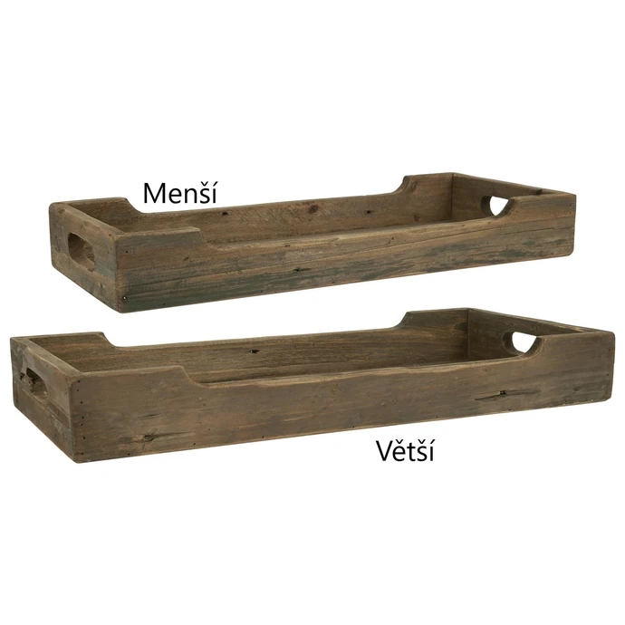 IB LAURSEN / Dřevěný podnos Grey Wood Tray