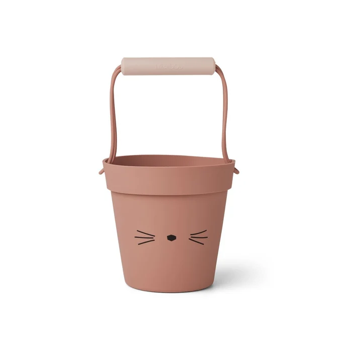 LIEWOOD / Detské vedierko Linda Bucket - Cat Dark Rose