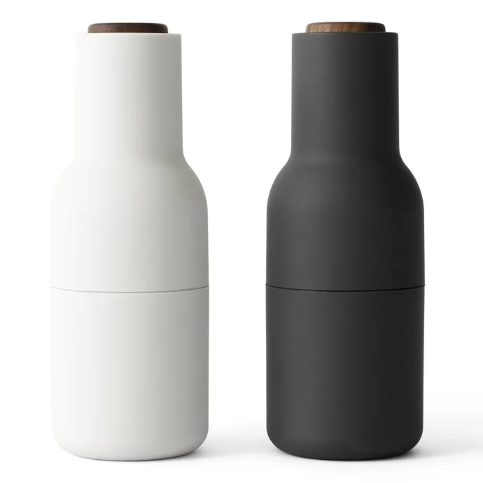 Audo Copenhagen / Mlynček na soľ a korenie Bottle Ash/Carbon Walnut - set 2 ks