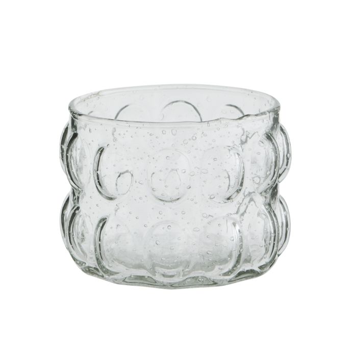 MADAM STOLTZ / Sklenený svietnik Bubbles Clear 7 cm