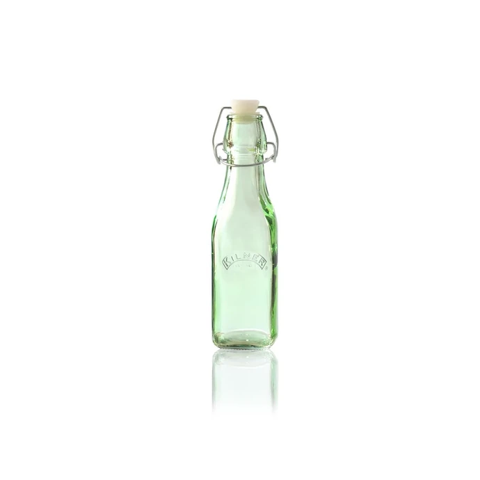 KILNER / Sklenená fľaštička s klipsou Green 250 ml